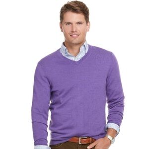 Mens Vineyard Vines Merino Vneck Sweater L